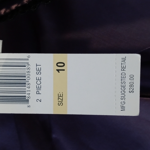 NWT Silk Sharagano mauve suit balzer/skirt suit size 10 - Picture 13 of 17